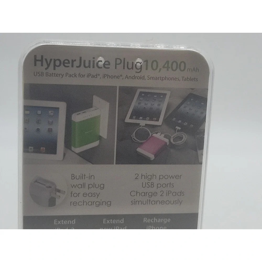 Sanho HyperJuice 10,400 mAh Dual USB Battery pack with stealth plug